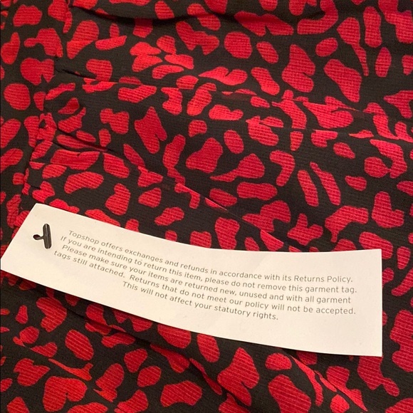 Topshop high neck mini dress in red animal print - Picture 11 of 12